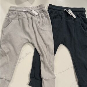 Little Bipsy Kids Joggers - Light Gray and Navy